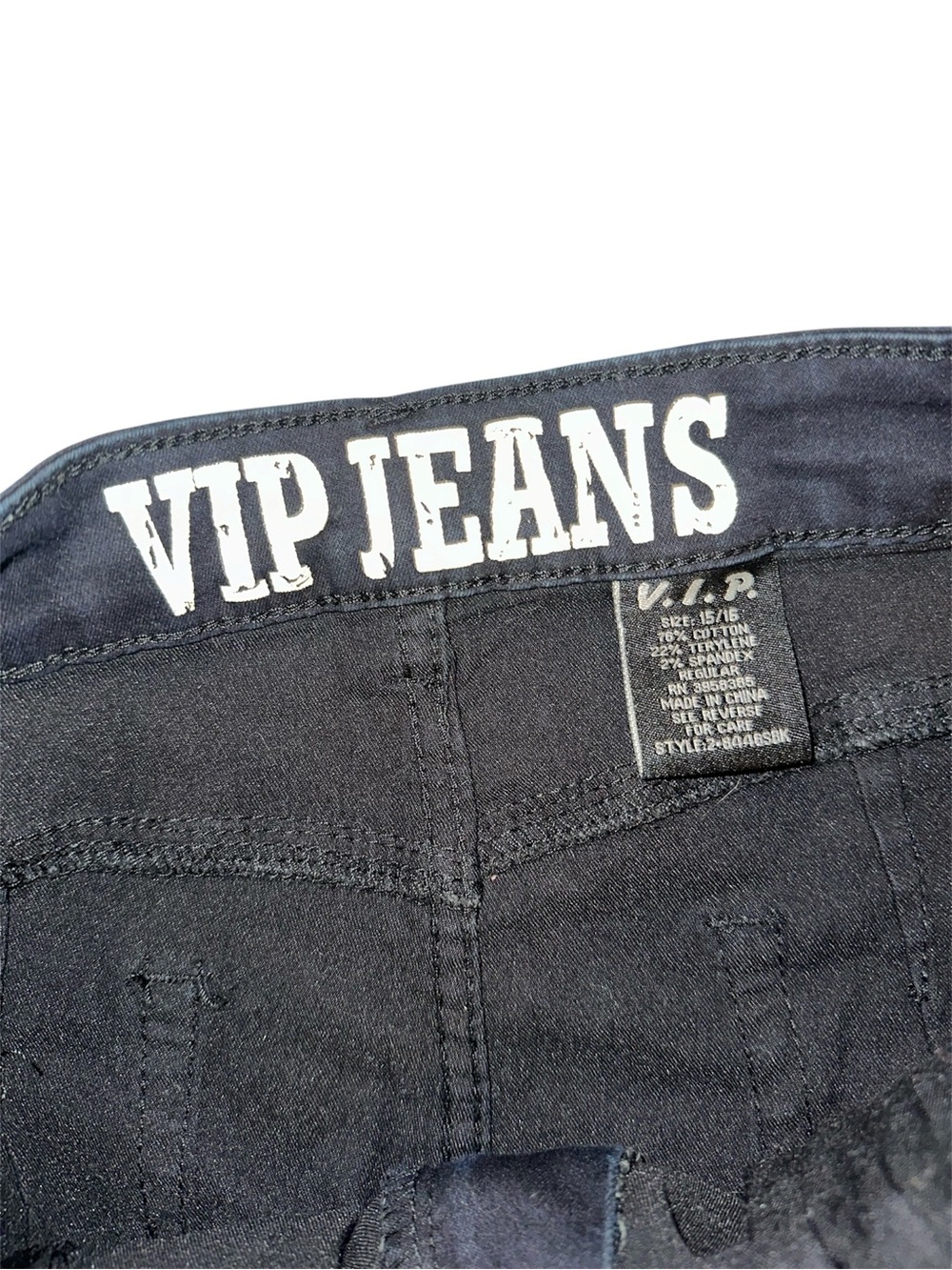 VIP Women Black Ripped Skinny Jeans - Picture 3 of 12